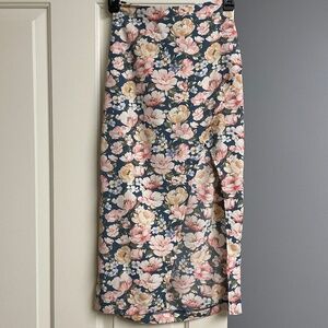 Abercrombie & Fitch Midi Wrap Skirt, Women, XXS, NWT, blue pink